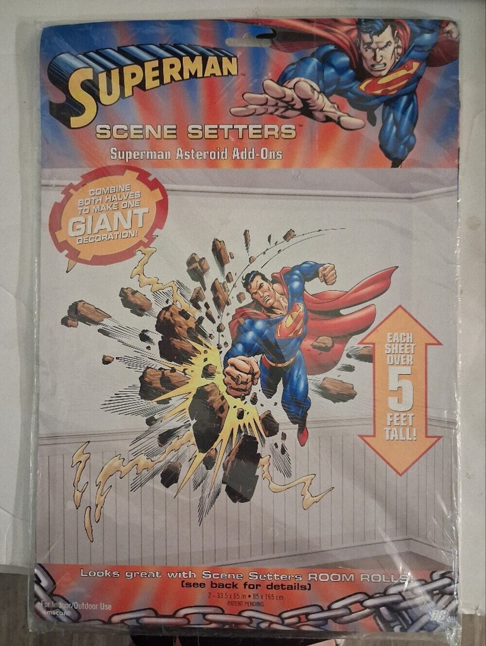 Superman Asteroid Add-Ons Backdrop Wall Scene Setter